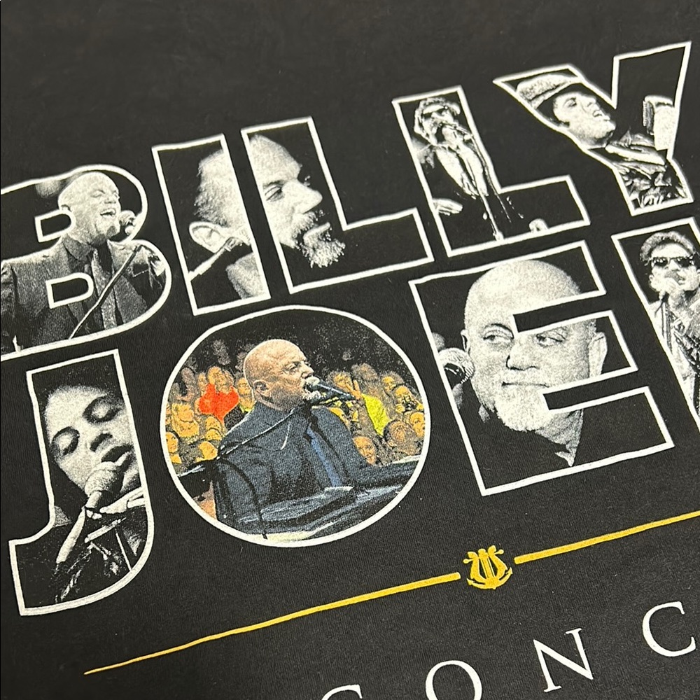 Billy Joel live In Concert Black T-Shirt MMXVII size XL Unisex Cotton - Picture 3 of 8